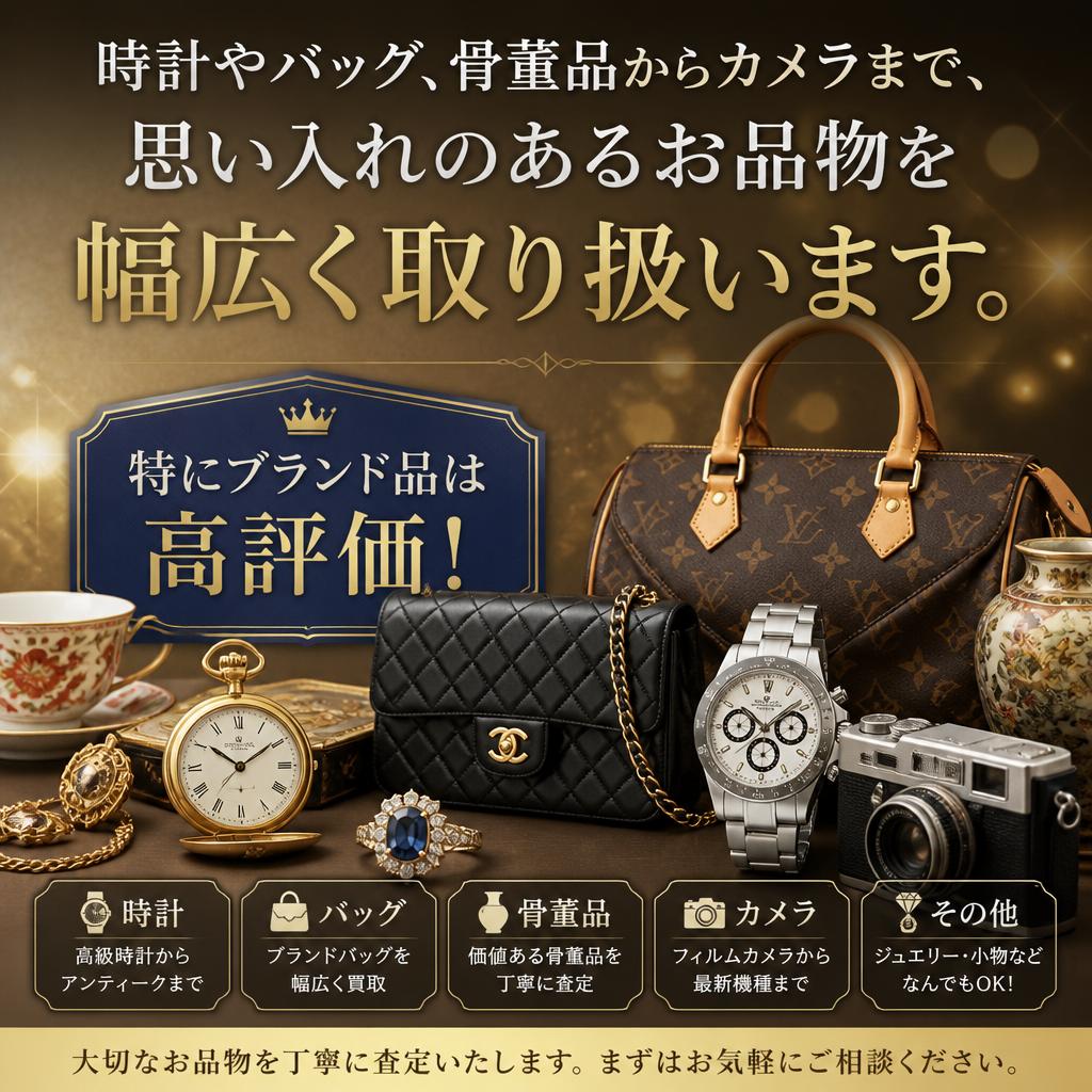 豊富な買取対象アイテム