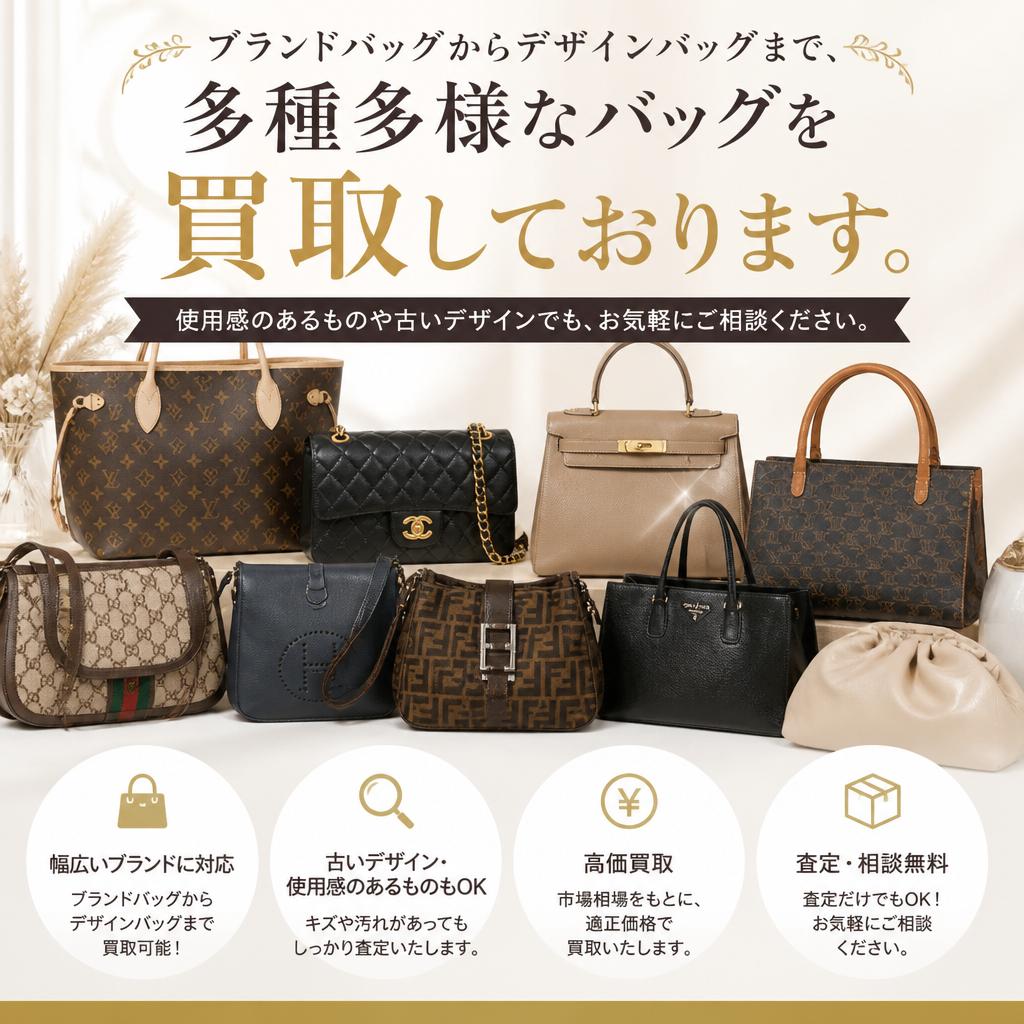 買取対象のバッグ
