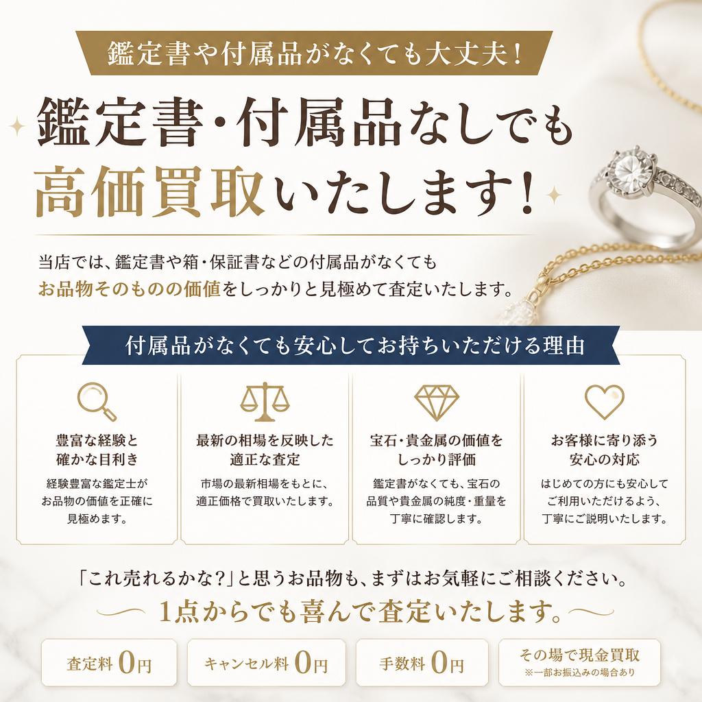 4. 付属品の有無は関係ない