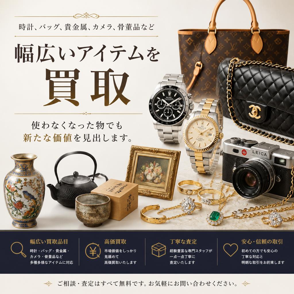 豊富な買取品目